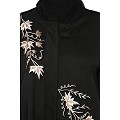 Front Open cuff sleeves  Embroidery Abaya - Black Front Open cuff sleeves  Embroidery Abaya - Black